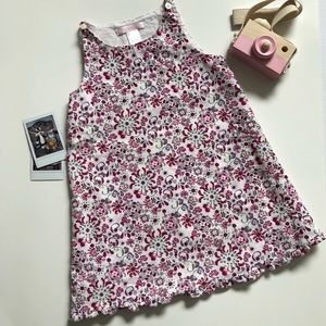 Janie and Jack Dress Floral Lined Corduroy